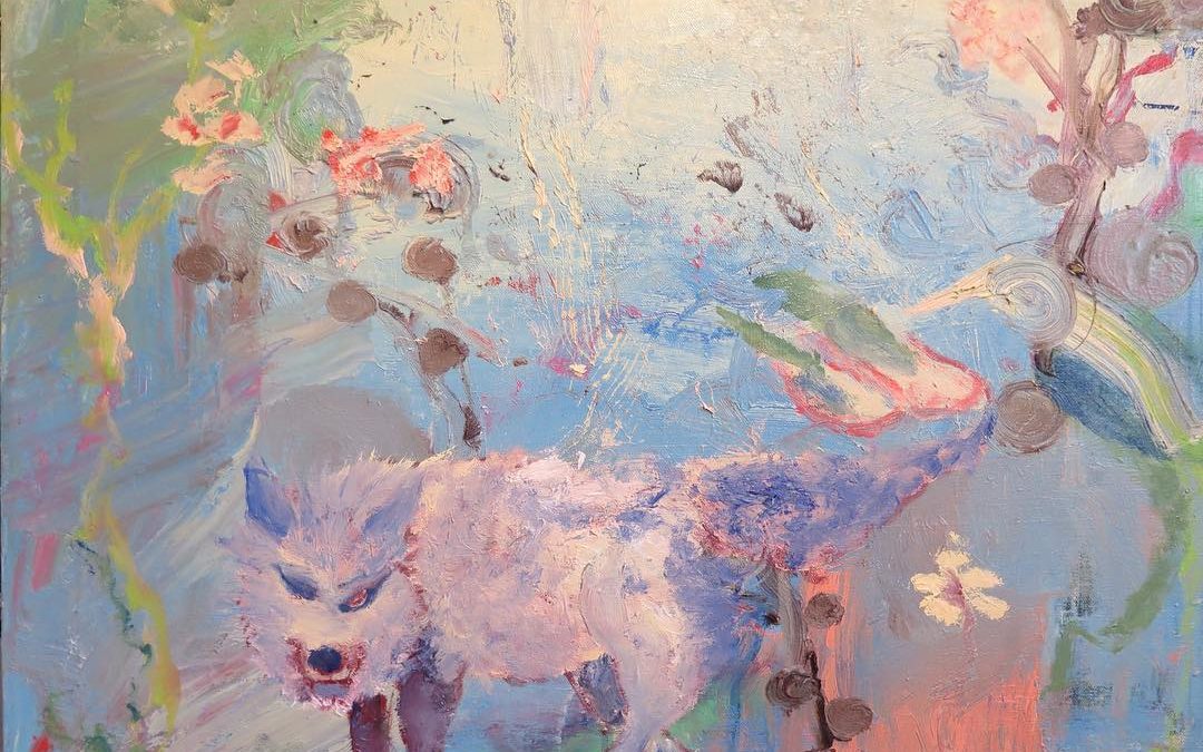 Blue Fox, Oil on Canvas